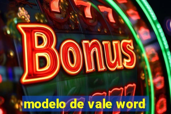 modelo de vale word
